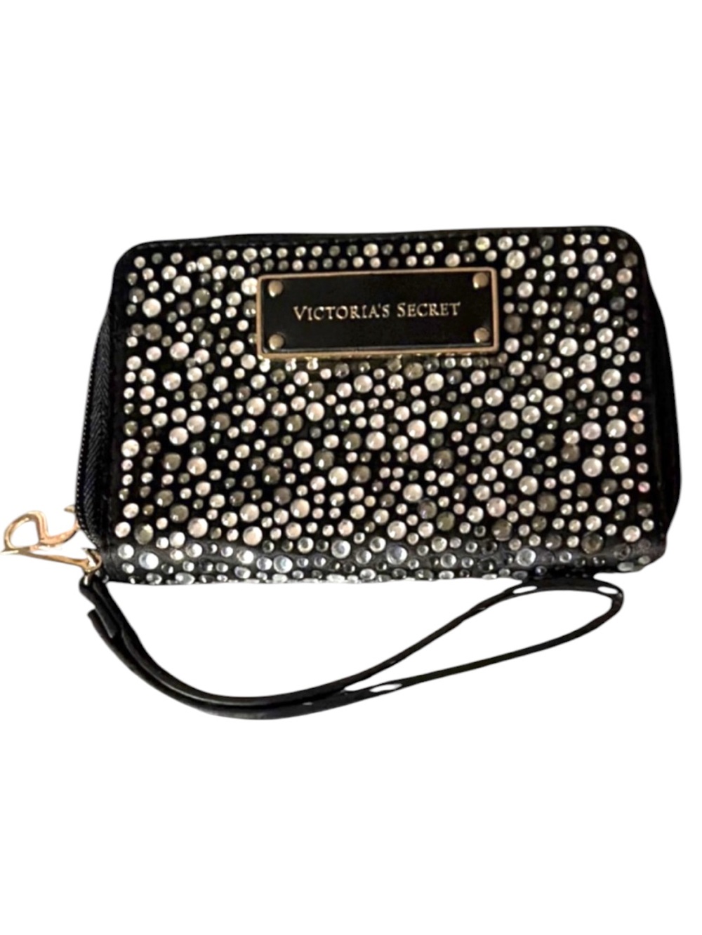 Victoria's Secret VIP Fashion Show 2014 Black Rhinestone Wristlet Wallet